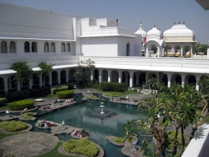 Taj Lake Palace - interior courtyard - Udaipur, Rajasthan, India
