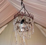 Tent chandelier at Serengeti Under Canvas in Serengeti National Park, Tanzania
