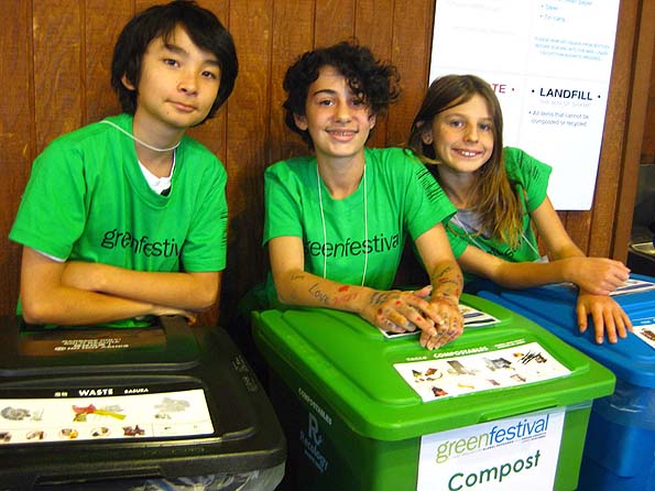 Recycling voluteers at Green Festival 2009 - San Francisco, California, USA Recycling voluteers at Green Festival 2009 in San Francisco, California, USA