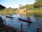 View of Nam Ngum River from Rivertime Resort - near Vientiane, Laos Tranquil Ngam Ngum River - near Vientiane, Laos