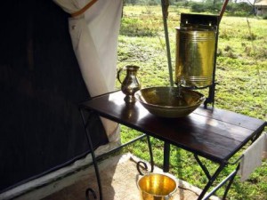 Tent washstand at Serengeti Under Canvas - Serengeti, Tanzania