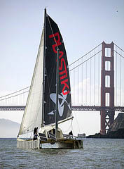 The Plastiki and Golden Gate Bridge by Luca Babini The Plastiki and Golden Gate Bridge by Luca Babini