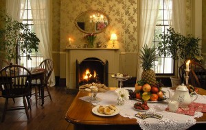 Elegant old dining room at breakfast - Brampton Bed & Breakfast Inn, Chestertown, Maryland, USA Elegant old dining room at breakfast at Brampton Bed & Breakfast Inn, Chestertown, Maryland, USA