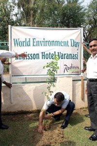 Radisson Hotel Varanasi employees plant trees for World Environment Day - Varanasi, India Radisson Hotel Varanasi employees plant trees for World Environment Day in Varanasi, India