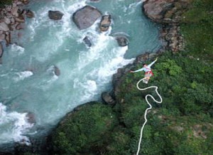 Bungee jumper, The Last Resort - Nepal Bungee jumper, The Last Resort in Nepal