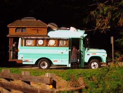 Far-out bus - Big Sur, California USA Far-out bus in Big Sur, California USA