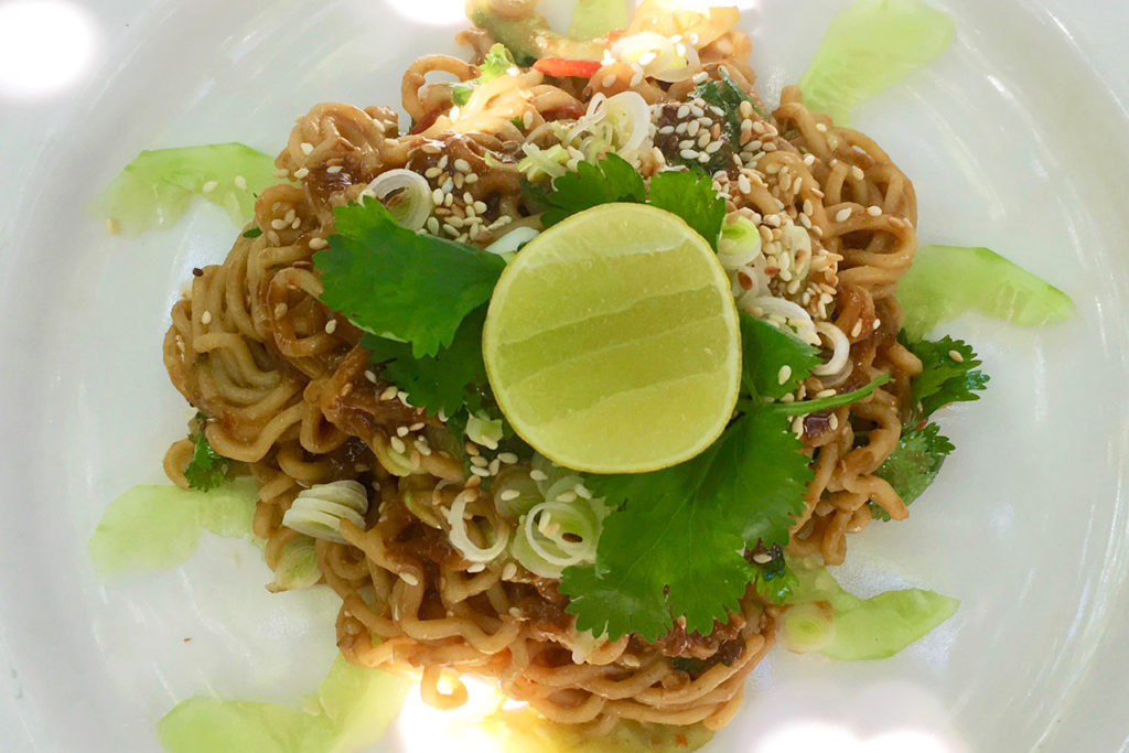 Sesame noodles at Villa Vajra